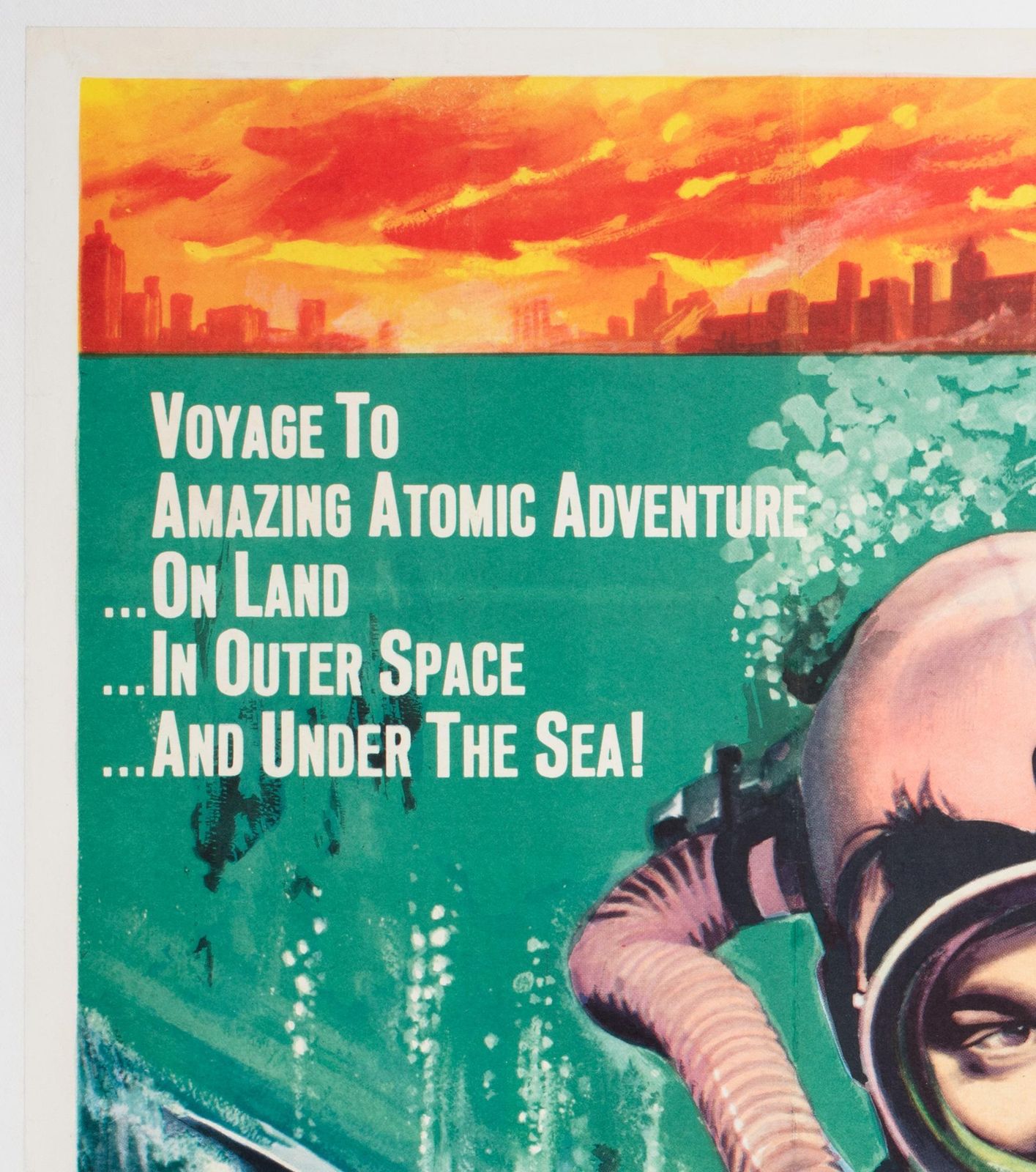 Voyage To The Bottom Of The Sea 1961 Uk Quad Film Poster, Tom Chantrell photo for sale