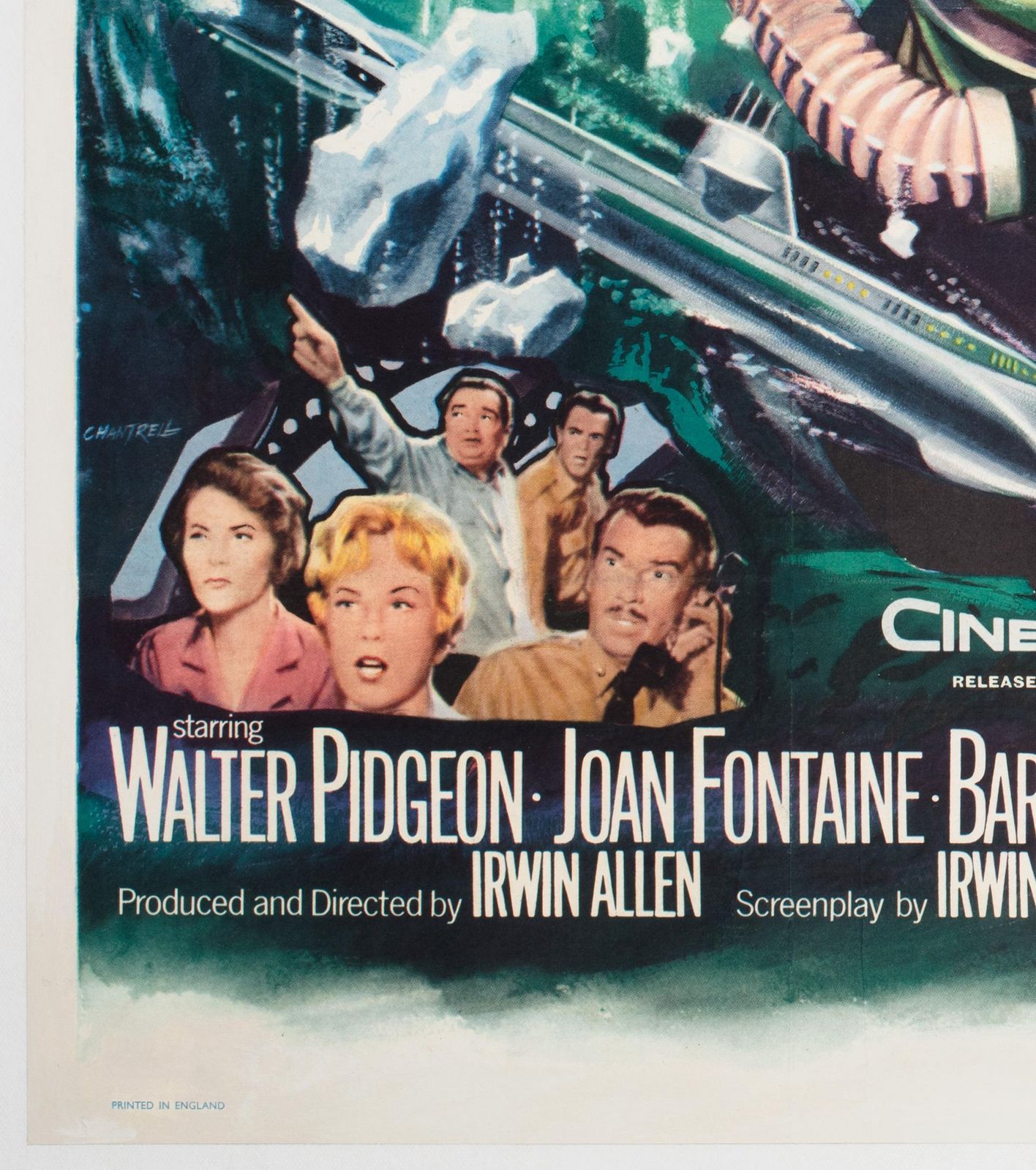 Voyage To The Bottom Of The Sea 1961 Uk Quad Film Poster, Tom Chantrell photo vinterior