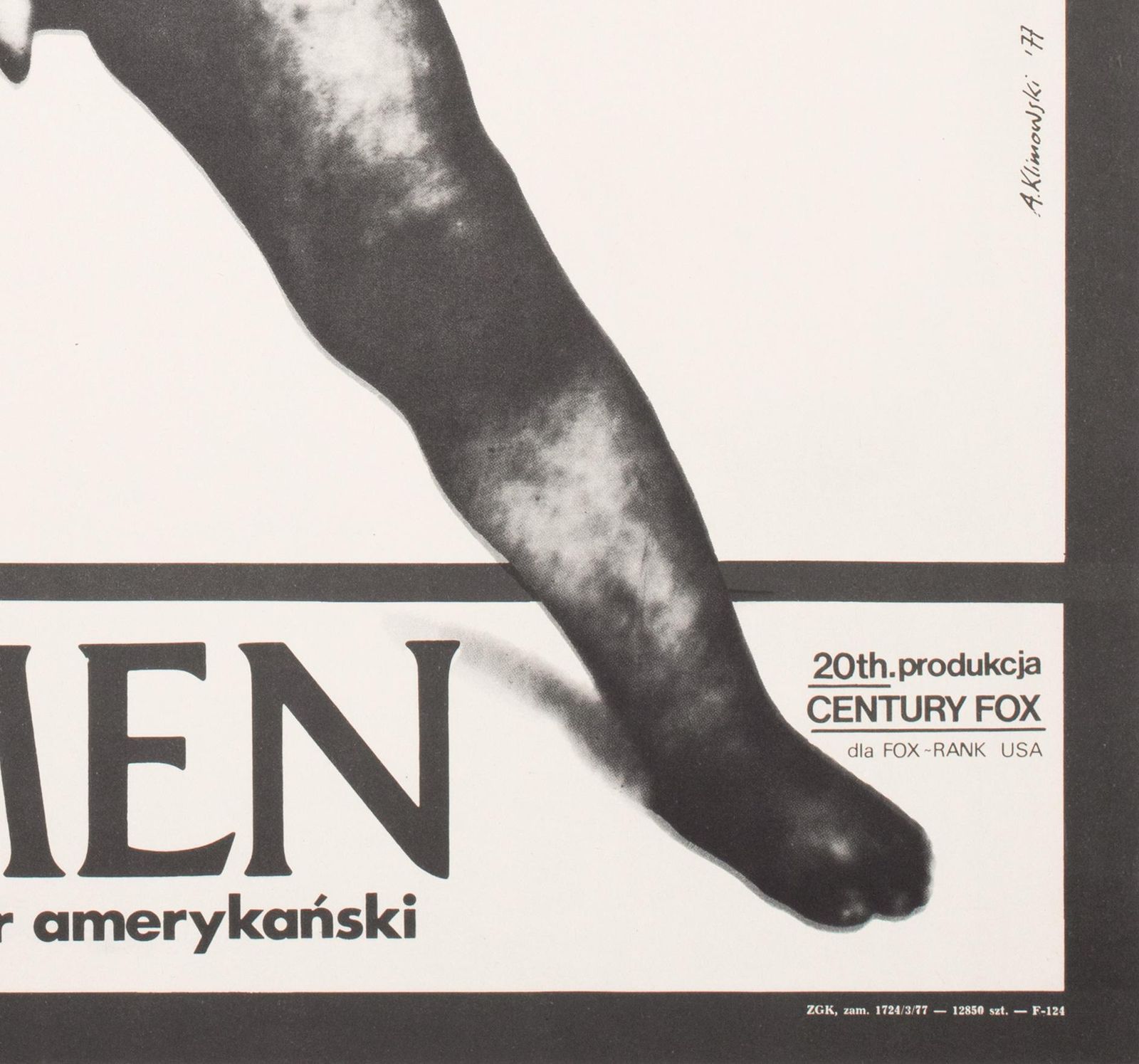 Omen Original 1977 Polish Film Movie Poster, Andrej Klimowski photo vintage