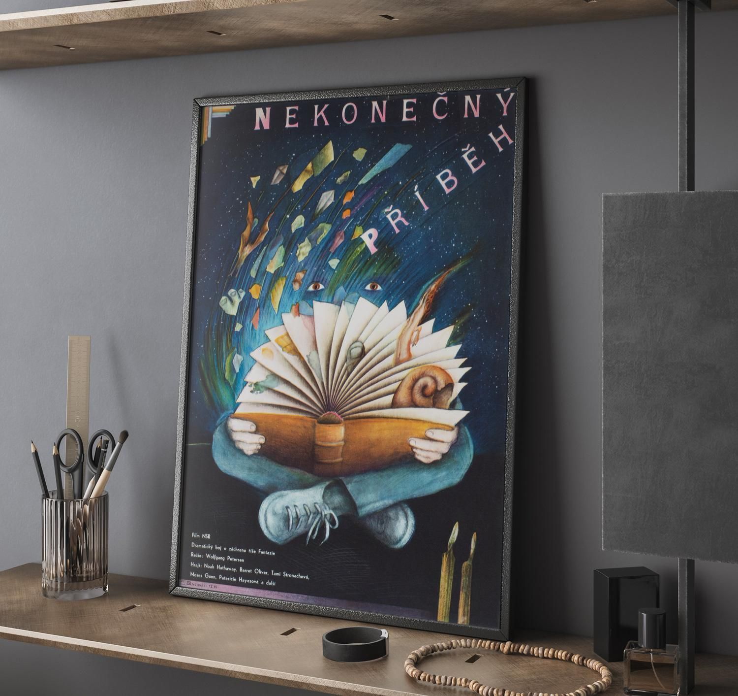 The Neverending Story Czech A3 1983 Film Poster, Sona Vorlickova photo furniture