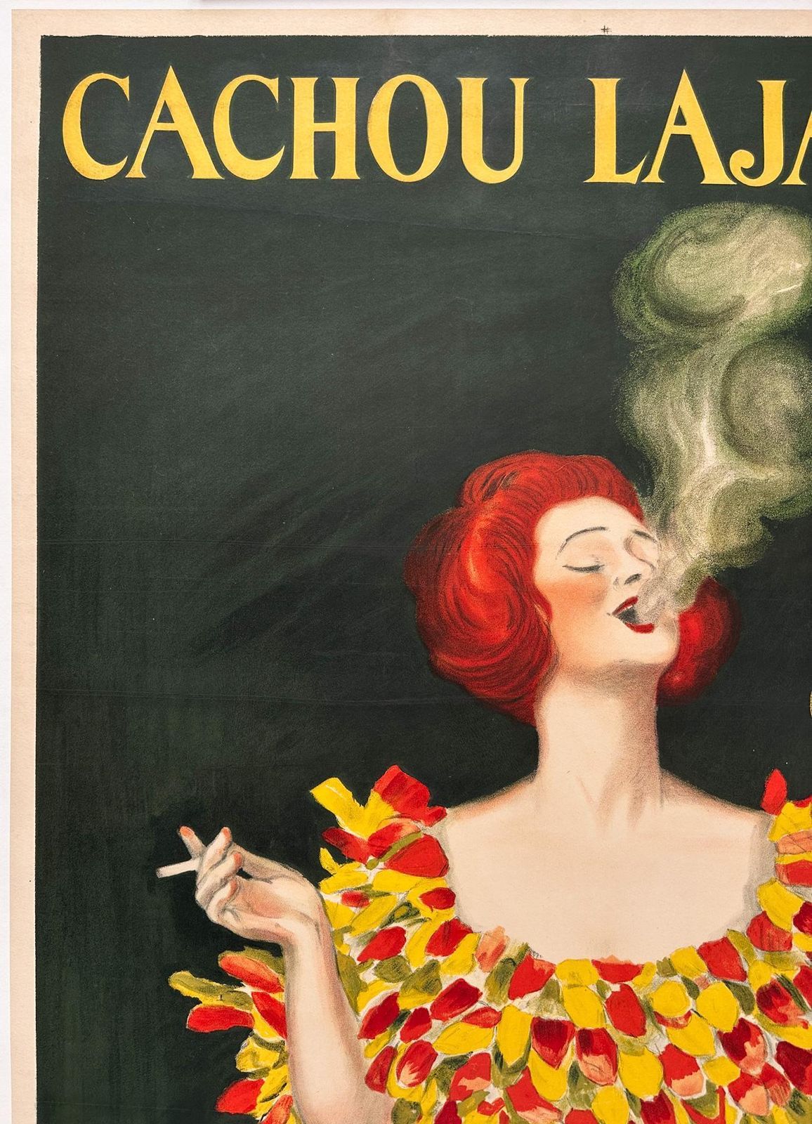 Cachou Lajaunie 1922 Vintage French Advertising Poster, Leonetto Cappiello photo for sale