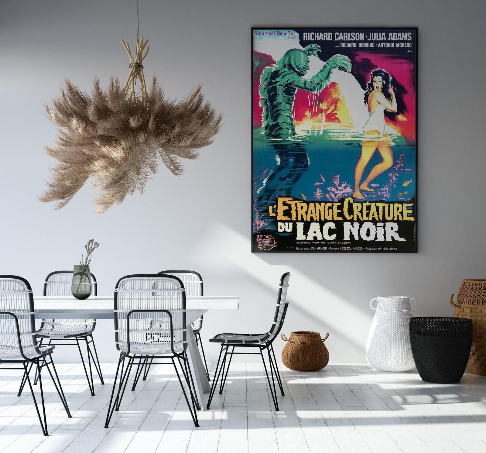 Creature From The Black Lagoon R1962 French Grande Film Poster, Constantin Belin photo furniture