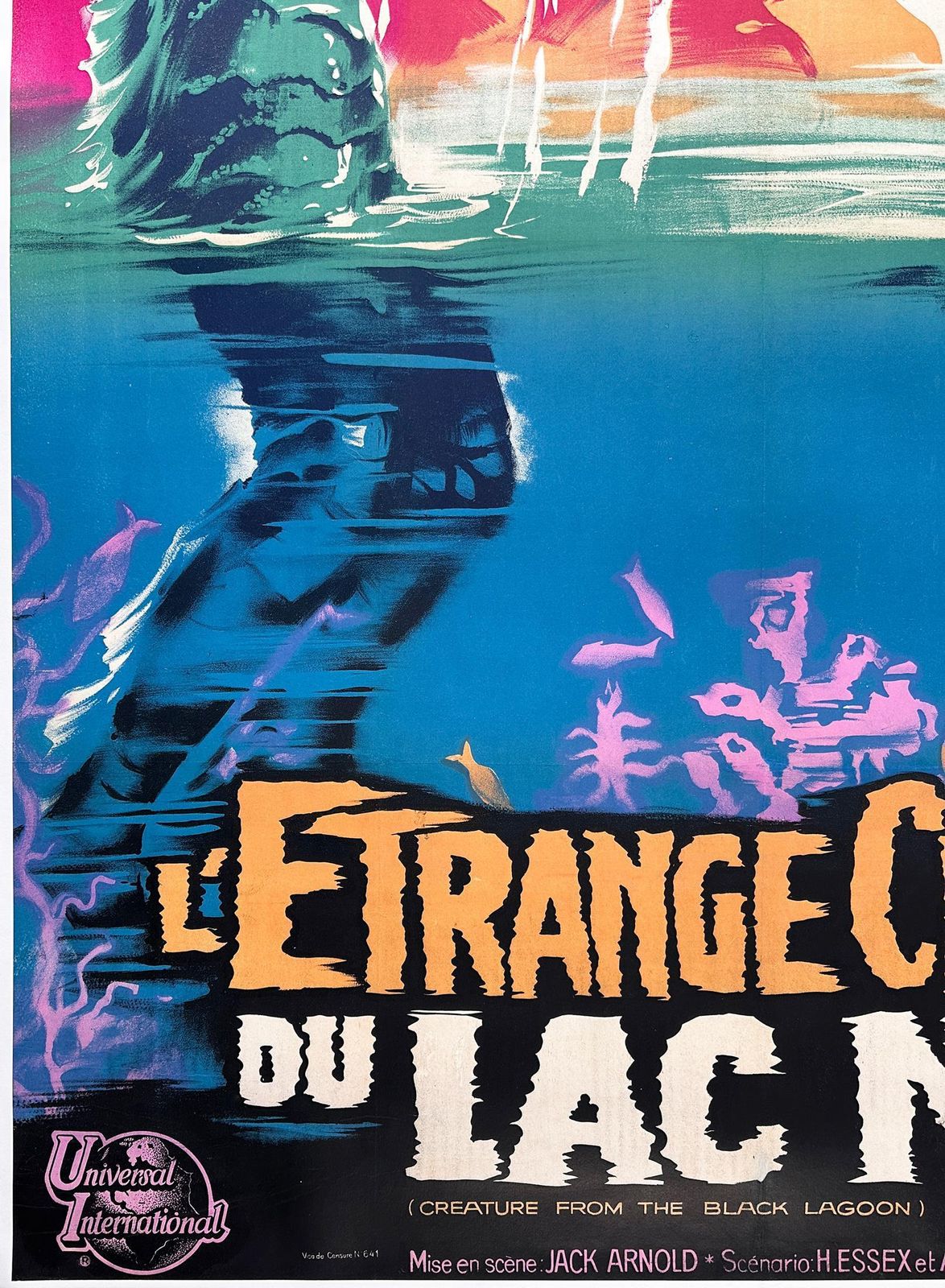Creature From The Black Lagoon R1962 French Grande Film Poster, Constantin Belin photo vinterior