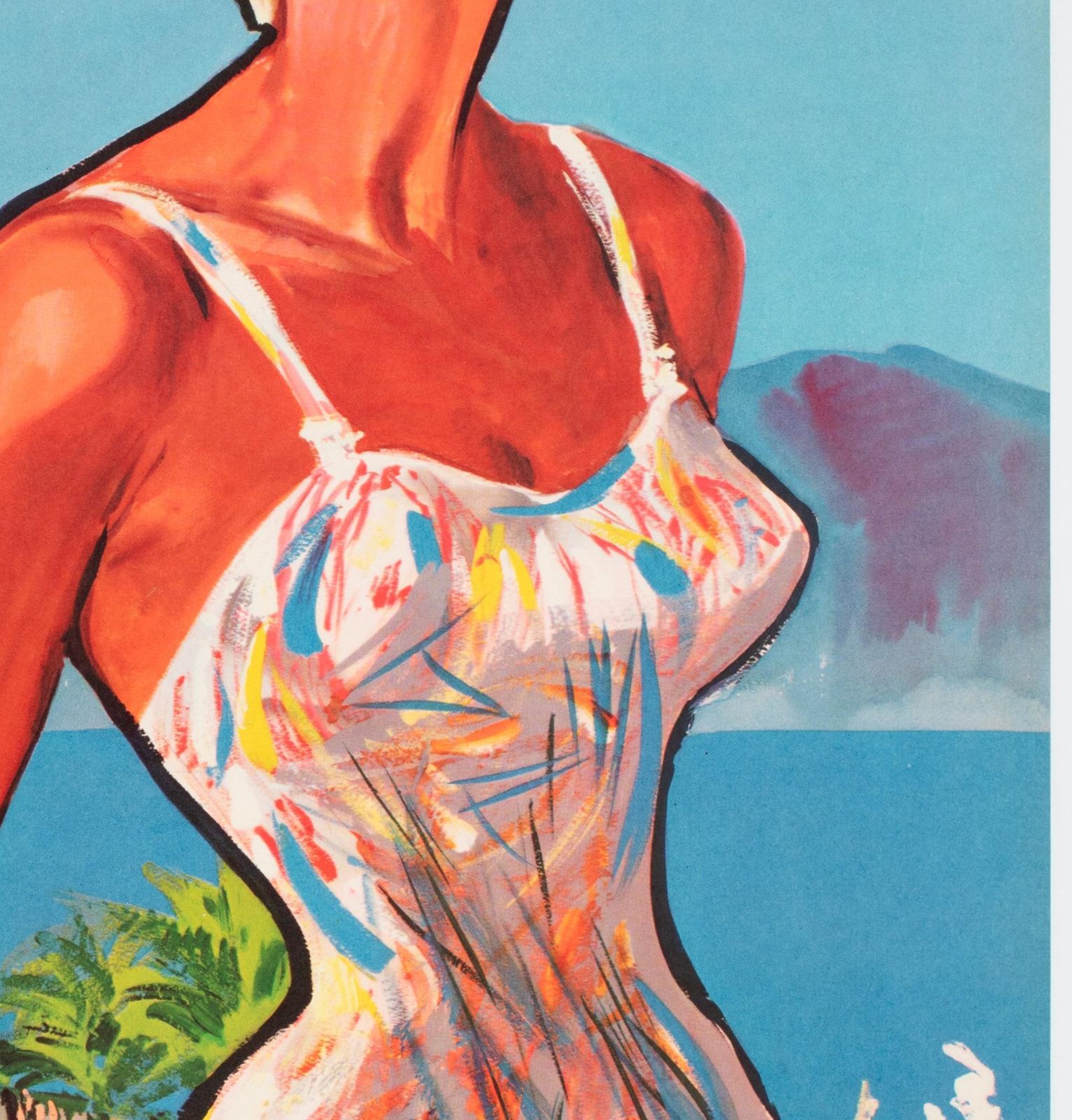 Montreux C1960s Travel Advertising Poster, Raymond Brenot photo vinterior