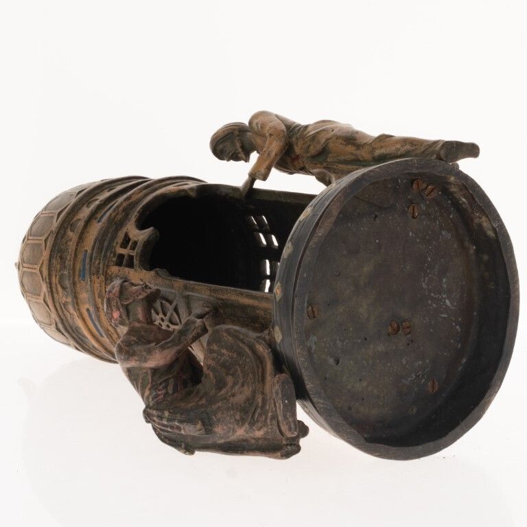 After Franz Xaver Bergman Austrian Cold Painted Erotic Arabic Bronze Sculpture photo for sale