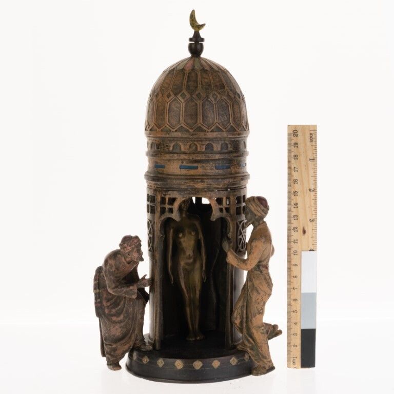 After Franz Xaver Bergman Austrian Cold Painted Erotic Arabic Bronze Sculpture photo Art