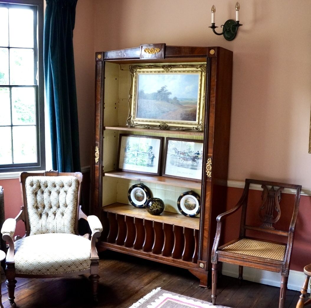 19th Century French Empire Style Rosewood Bookcase photo vintage
