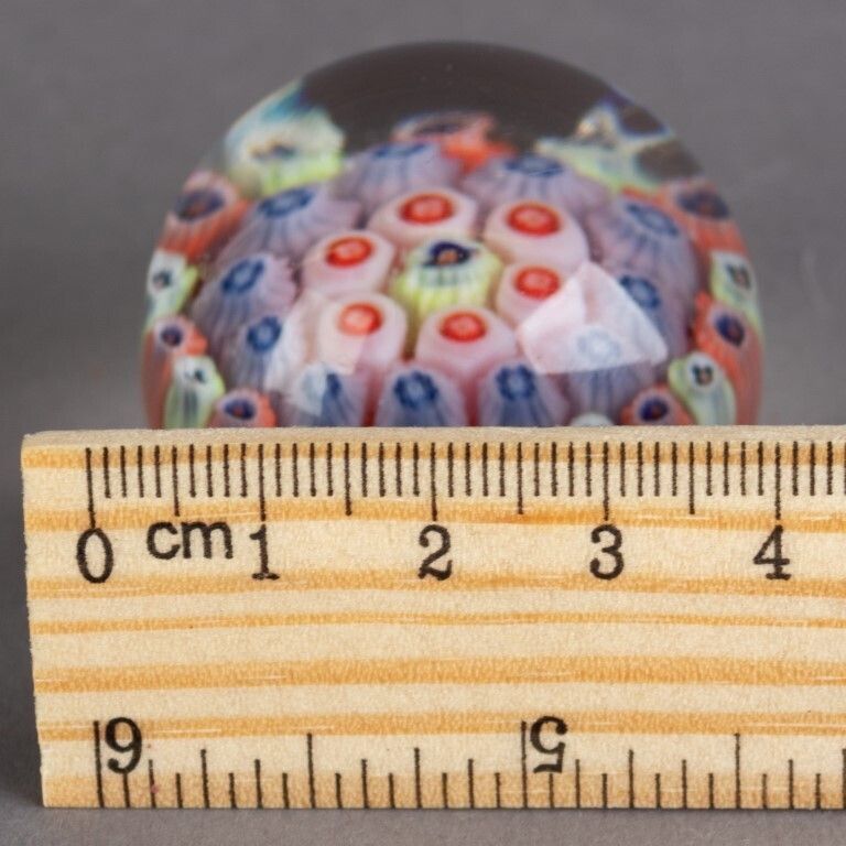 Strathearn Glass Millefiori Paperweight photo for sale