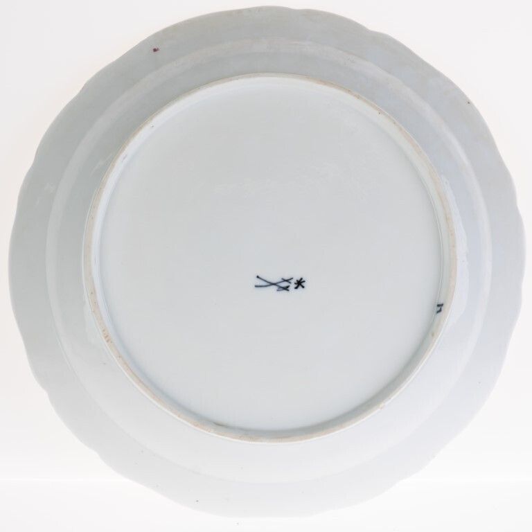 Large Antique Meissen Porcelain Charger photo furniture