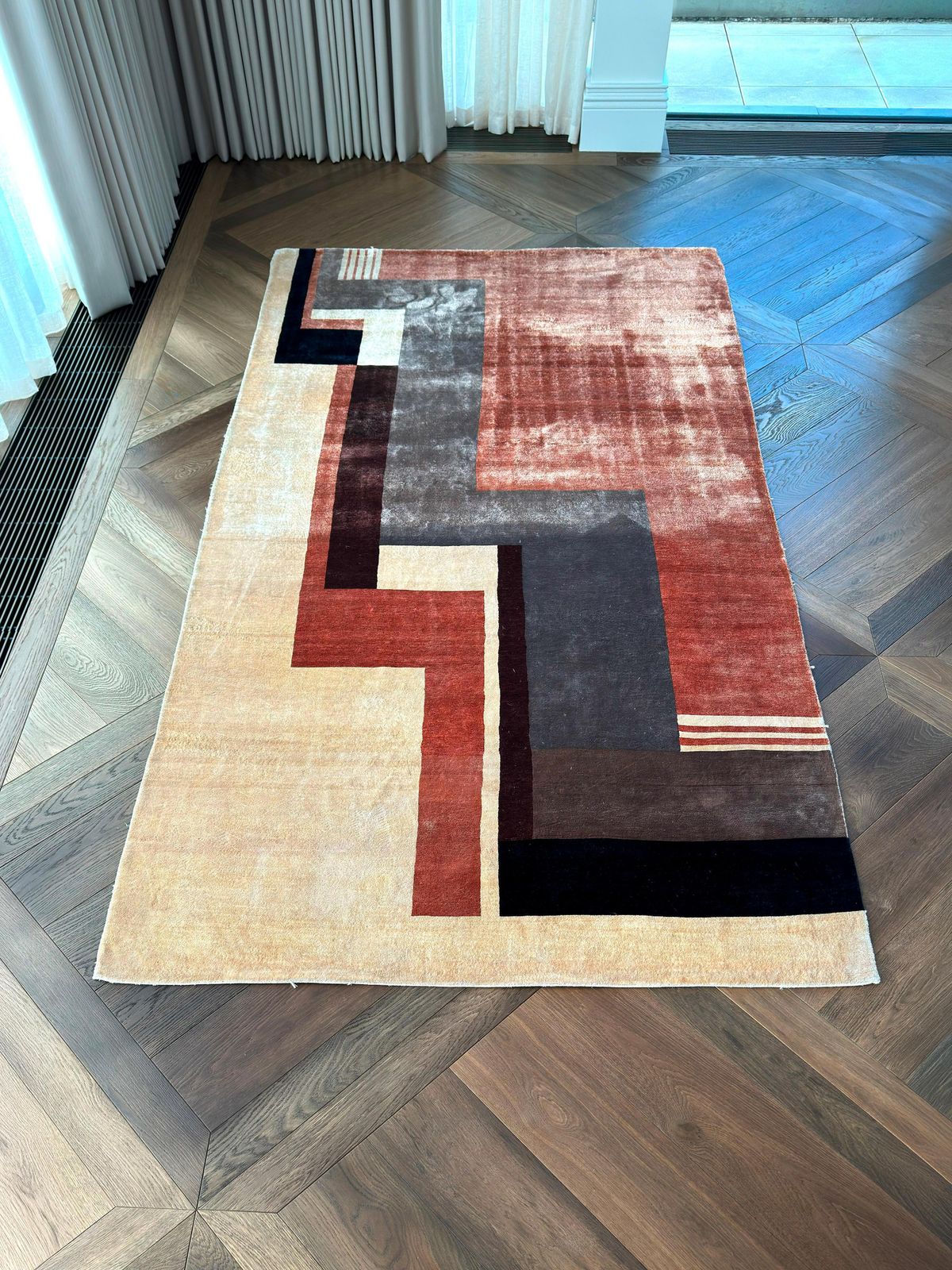 photo furniture Hand Knotted Silk Rug By Boccara In The Style Of Ivan Da Silva Bruhns, 2009, France