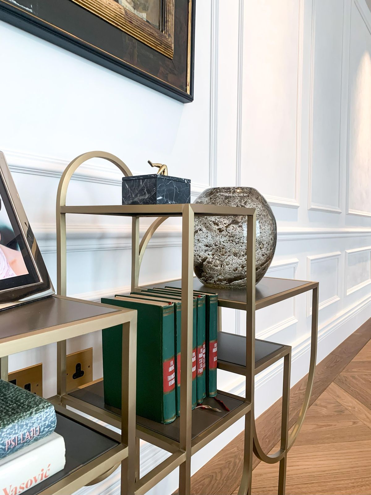 Brushed Brass And Aluminium Shelving Unit Apollo By Lara Bohinc, Contemporary Design photo buy