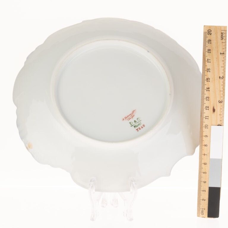 Antique Limoges French Cobalt Porcelain Ceramic Art Nouveau Plate photo for sale