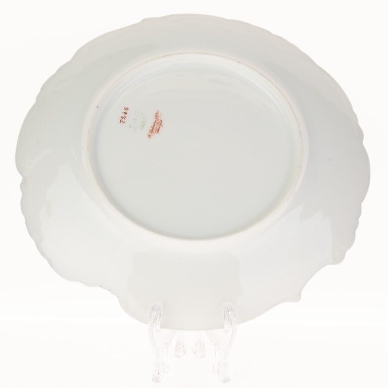 Antique Limoges French Cobalt Porcelain Ceramic Art Nouveau Plate photo furniture