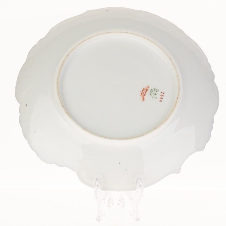 Antique Limoges French Cobalt Porcelain Ceramic Art Nouveau Plate photo furniture