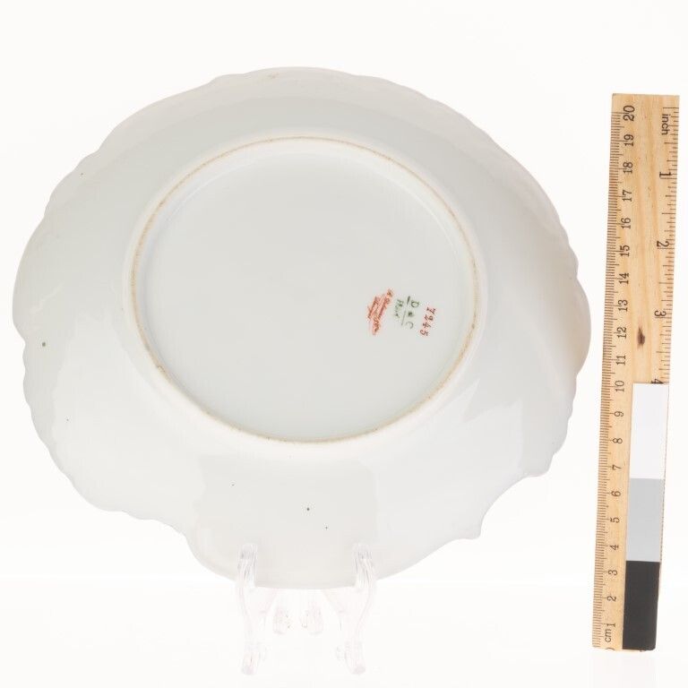 Antique Limoges French Cobalt Porcelain Ceramic Art Nouveau Plate photo for sale