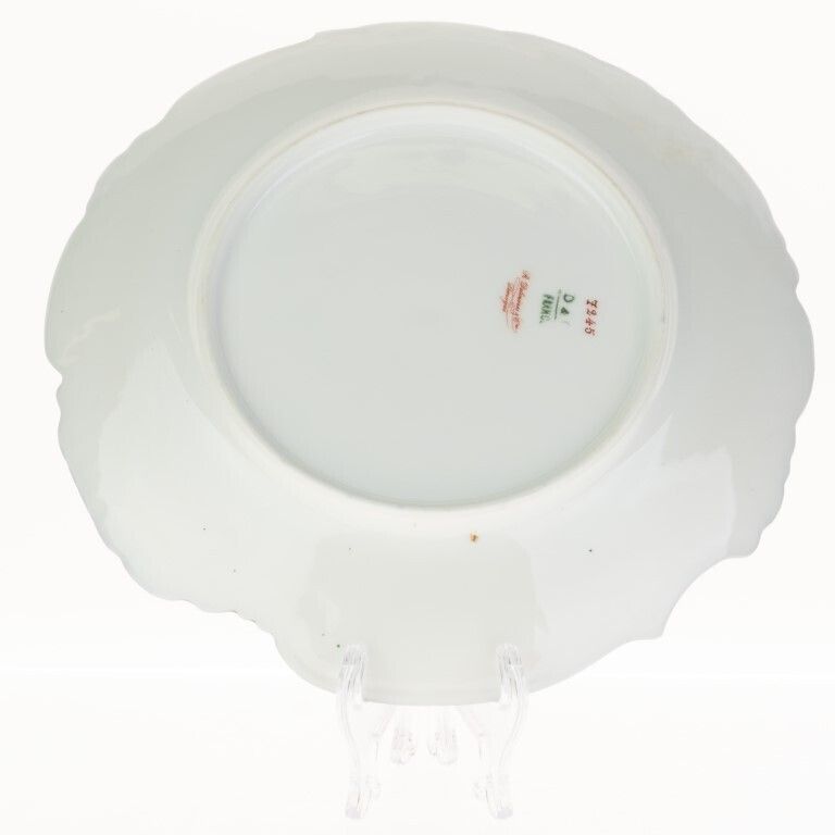 Antique Limoges French Cobalt Porcelain Ceramic Art Nouveau Plate photo furniture