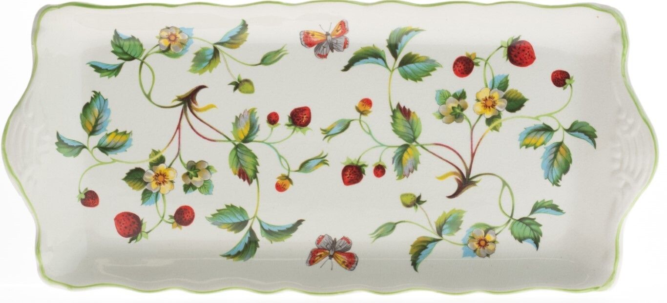 James Kent Staffordshire Ceramic Pottery Fruit & Butterflies Tray