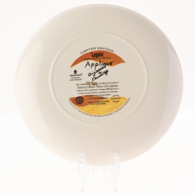 Limited Edition Clarice Cliff Bizarre Series “Lugano” Porcelain Plate By Wedgwood photo furniture