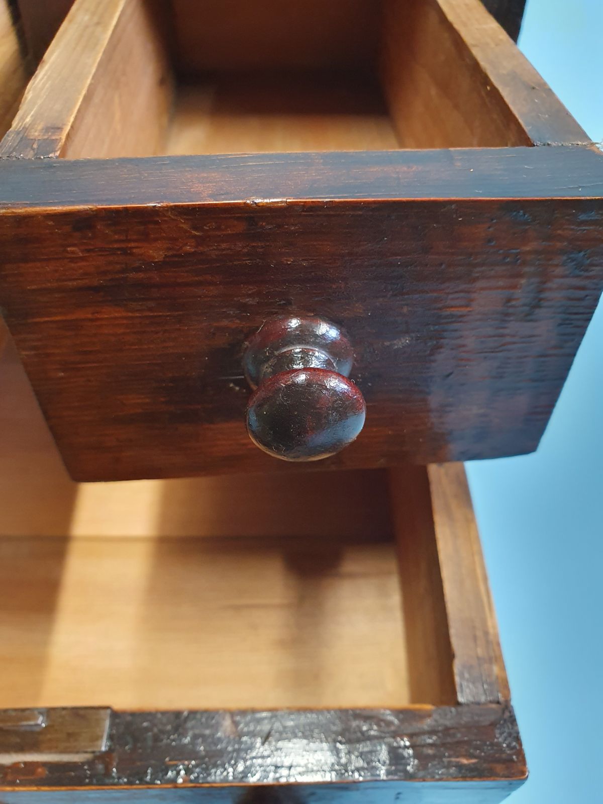 Early 19 Century Miniature Pine Chest Of Drawers photo Furniture