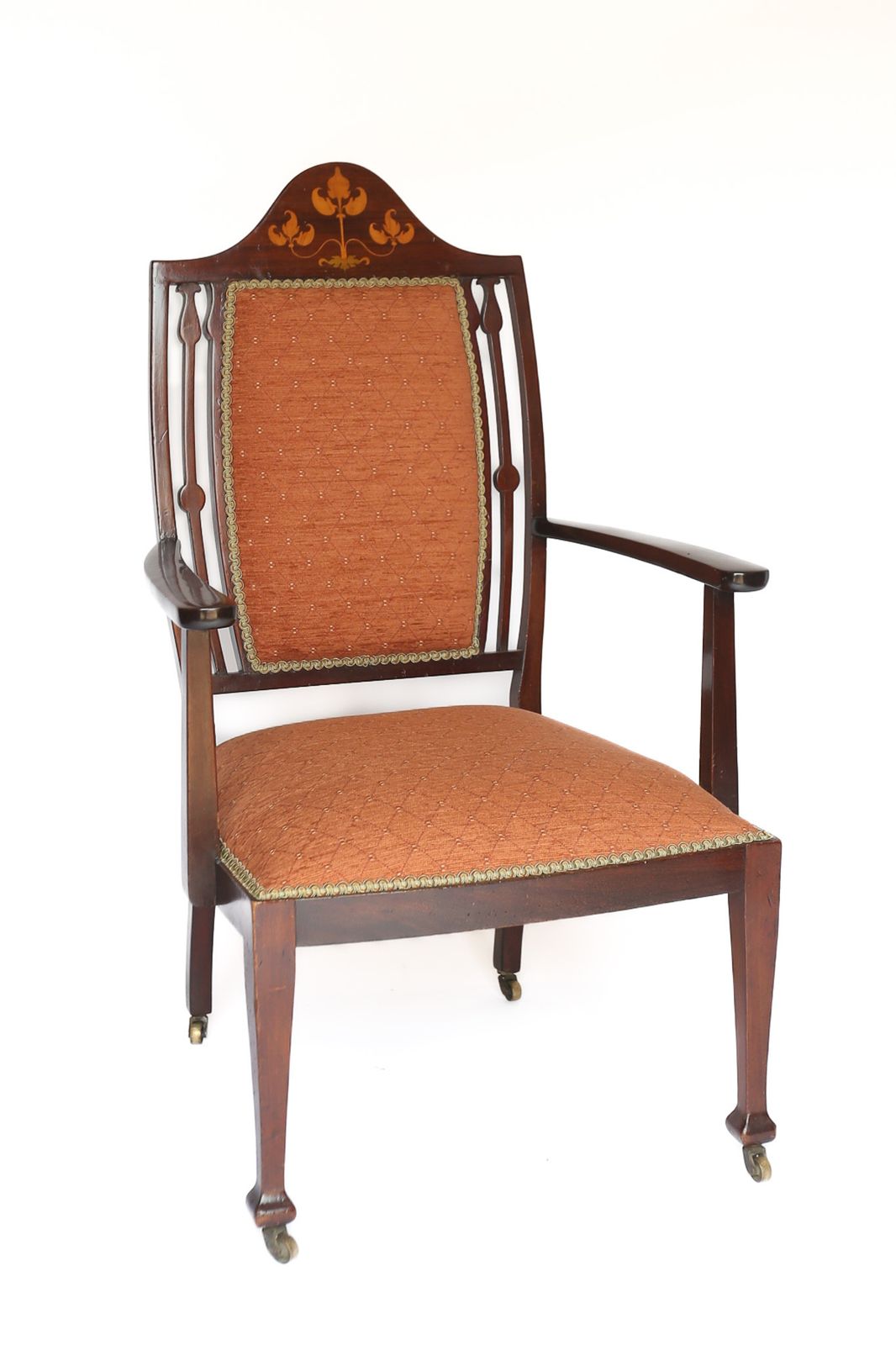 Art Nouveau Movement  Mahogany Elbow Chair