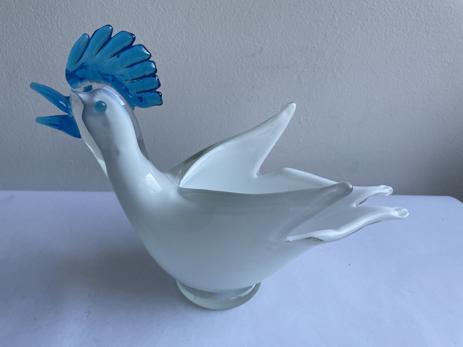 Beautiful Mid Century Rooster Glass Sculpture Dino Martens Aureliano Toso 1952
