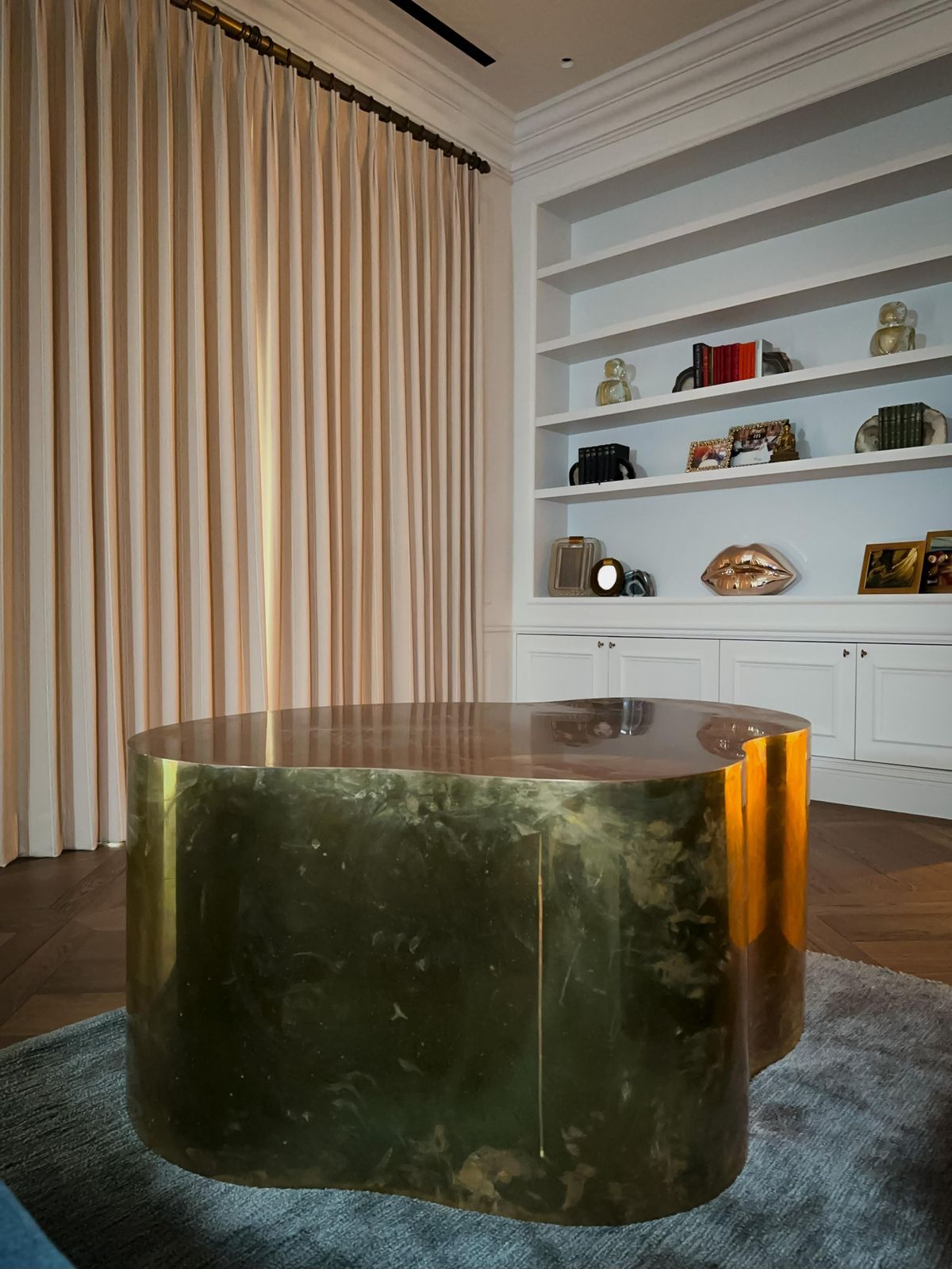 Sculptural Freeform Bronze Table In The Style Of Karl Springer & Silas Seandel, 1980s photo for sale