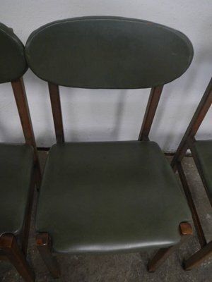 Beech And Imitation Leather Chairs, 1950, Set Of 6 photo vinterior