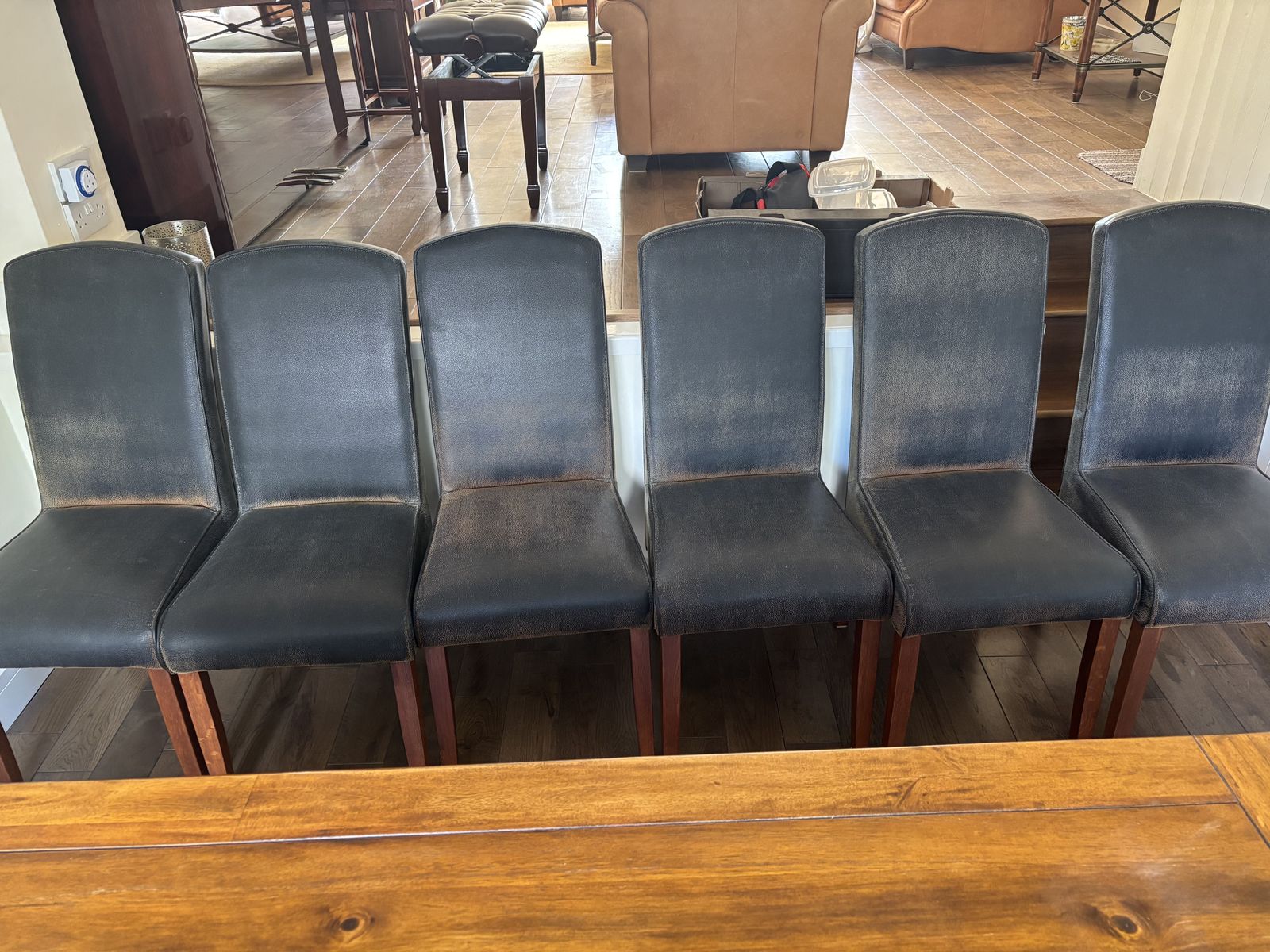 6 Seater, Solid   Wood Dining Table And Chairs From Furniture Village photo for sale