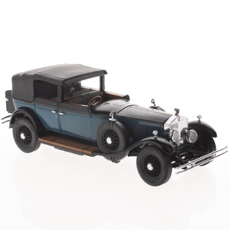 1:24 Scale 1929 Blue Rolls Royce Phantom I Cabriolet De Ville Diecast Franklin Mint Precision Model Vehicle