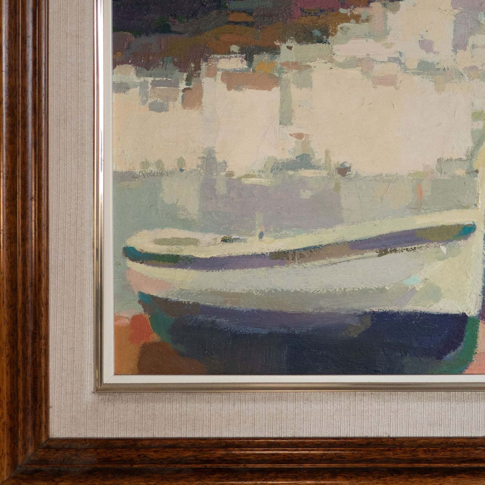 Cadaqués Haven Costa Brava Impressionistisch Olieverf Op Doek photo for sale