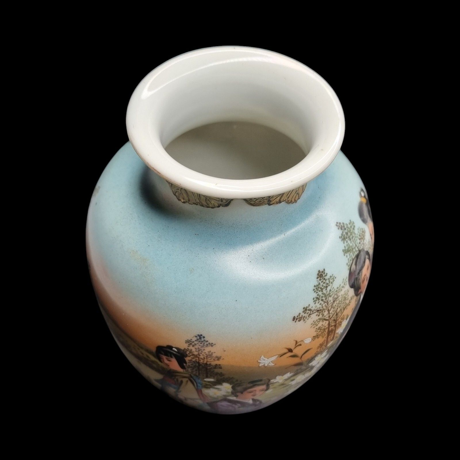 250.0 Japanese Satsuma Vase Porcelain Yuyaku 19th Century Hand Painted Geisha Meiji photo