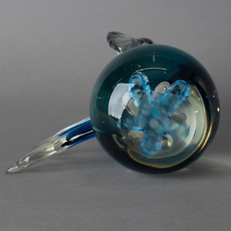 Mid Century Murano Venetian Hand Blown Glass Dolphin Paperweight Figure photo furniture
