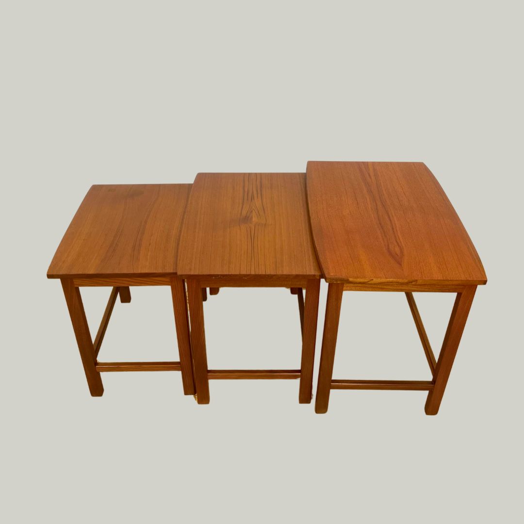Mid Century Teak Nest Of Tables photo Furniture