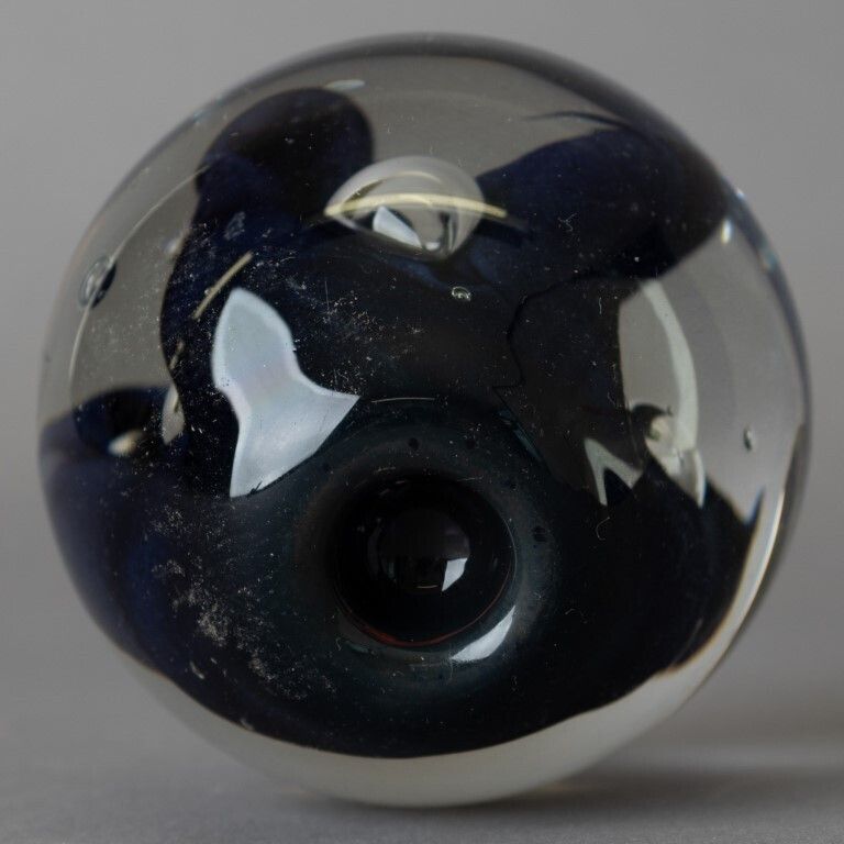 Mid Century Hand Blown Glass Paperweight photo for sale