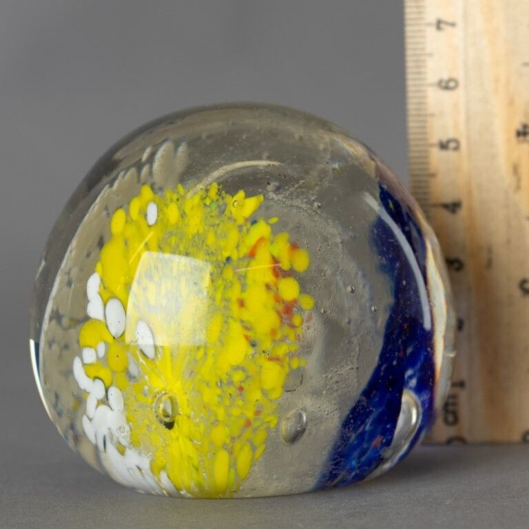 Murano Venetian Hand Blown Millefiori Glass Paperweight photo Home Decor