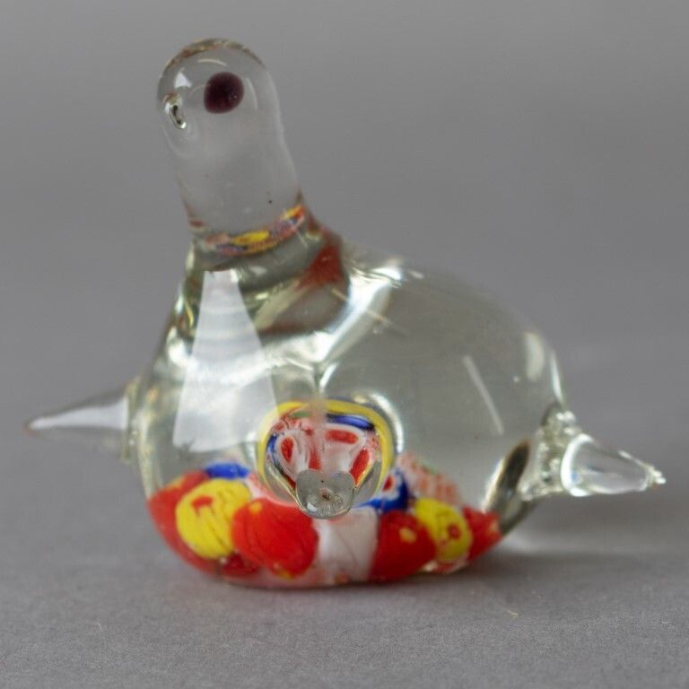 Italian Murano Millefiori Glass Paperweight Turtle Figure