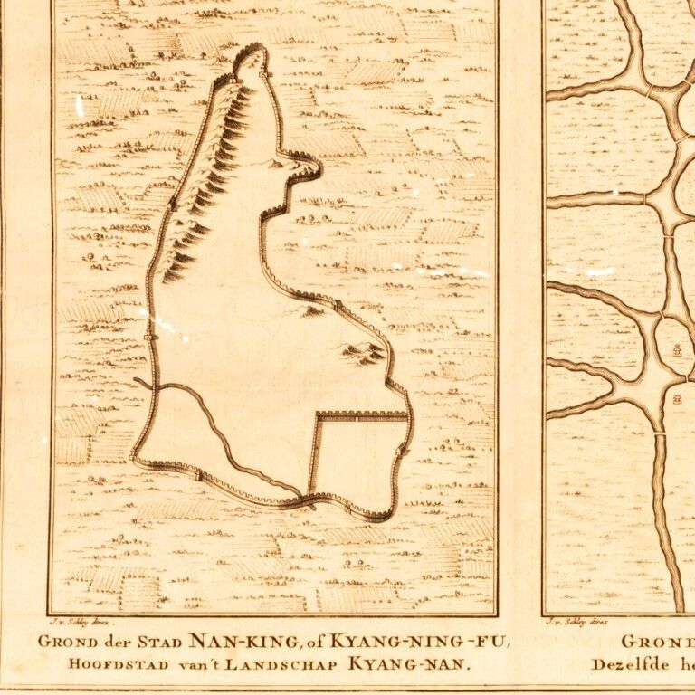Antique 18th Century Engraving Depicting The Cities Of Nanjing & Suzhou In The Jiangsu Province Of China”, Circa 1760 photo furniture