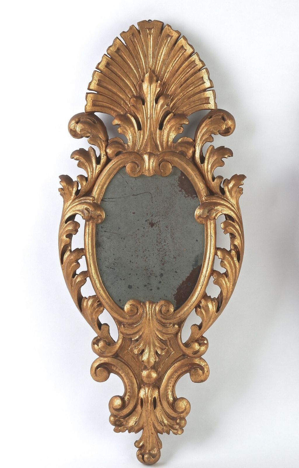 Pair Of 19th Century Italian Gilt Wall Mirrors, Handcarved   It Ca. 1850 photo for sale