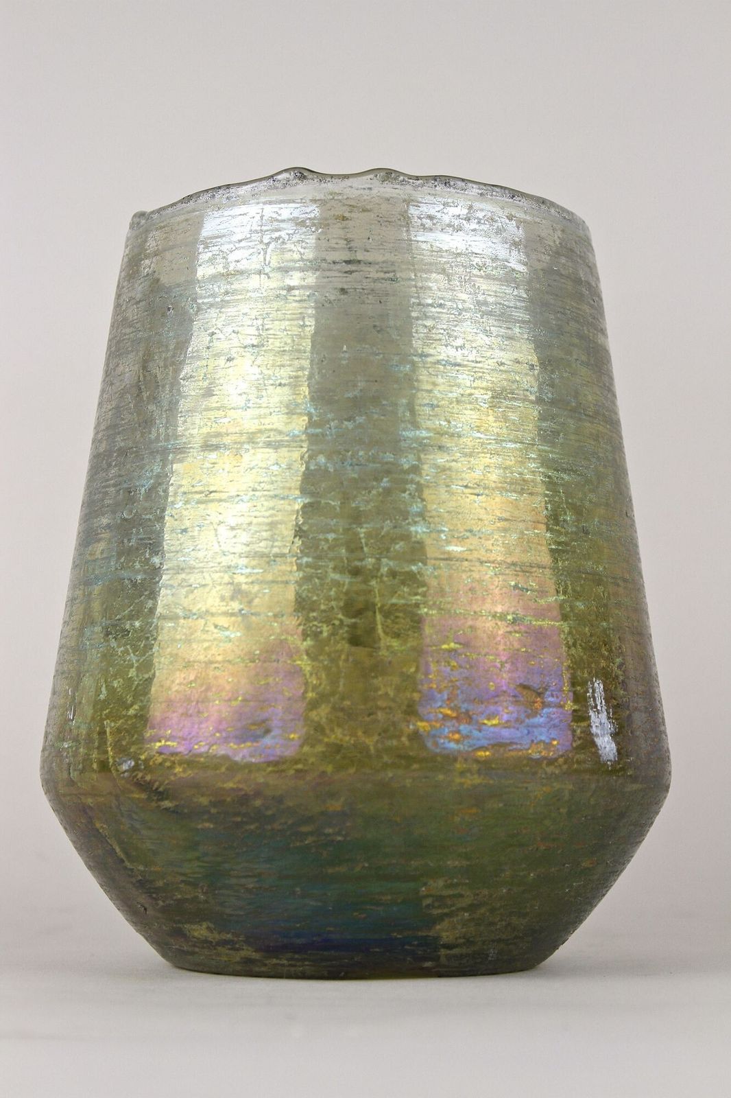 20th Century Art Nouveau Glass Vase, Iridescent   Bohemia Ca. 1910 photo buy