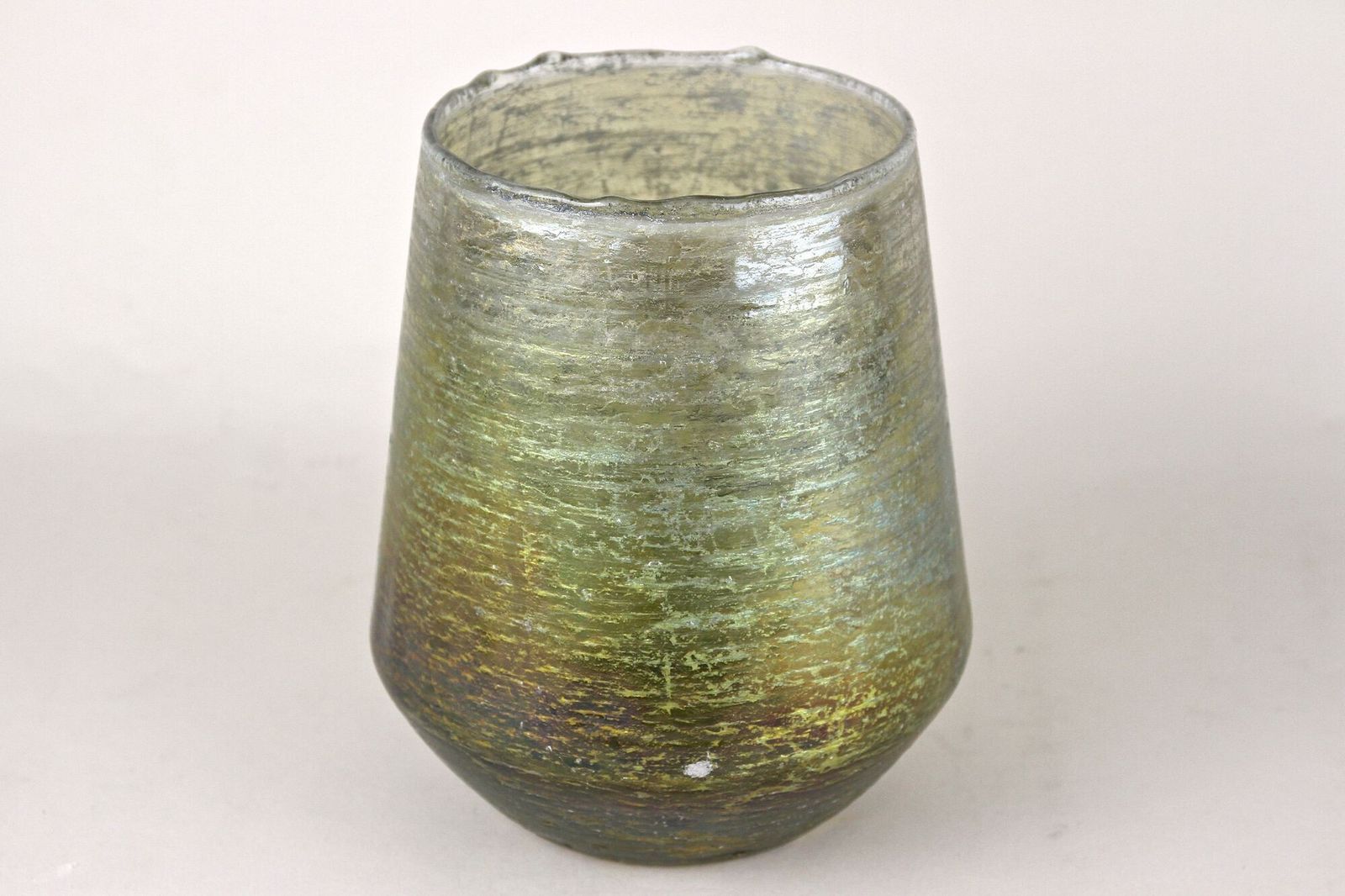 photo for sale 20th Century Art Nouveau Glass Vase, Iridescent   Bohemia Ca. 1910