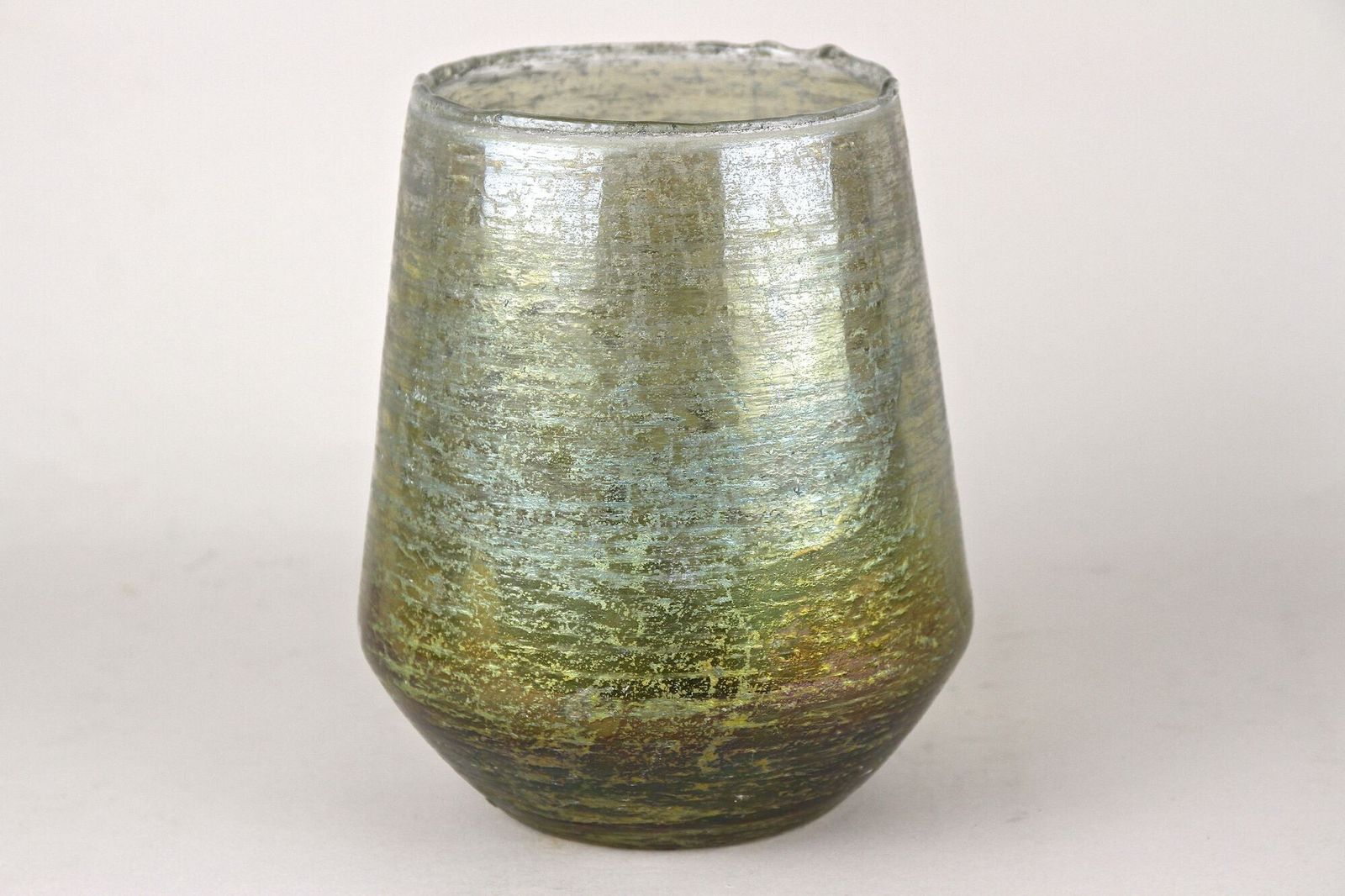 595.0 20th Century Art Nouveau Glass Vase, Iridescent   Bohemia Ca. 1910 photo