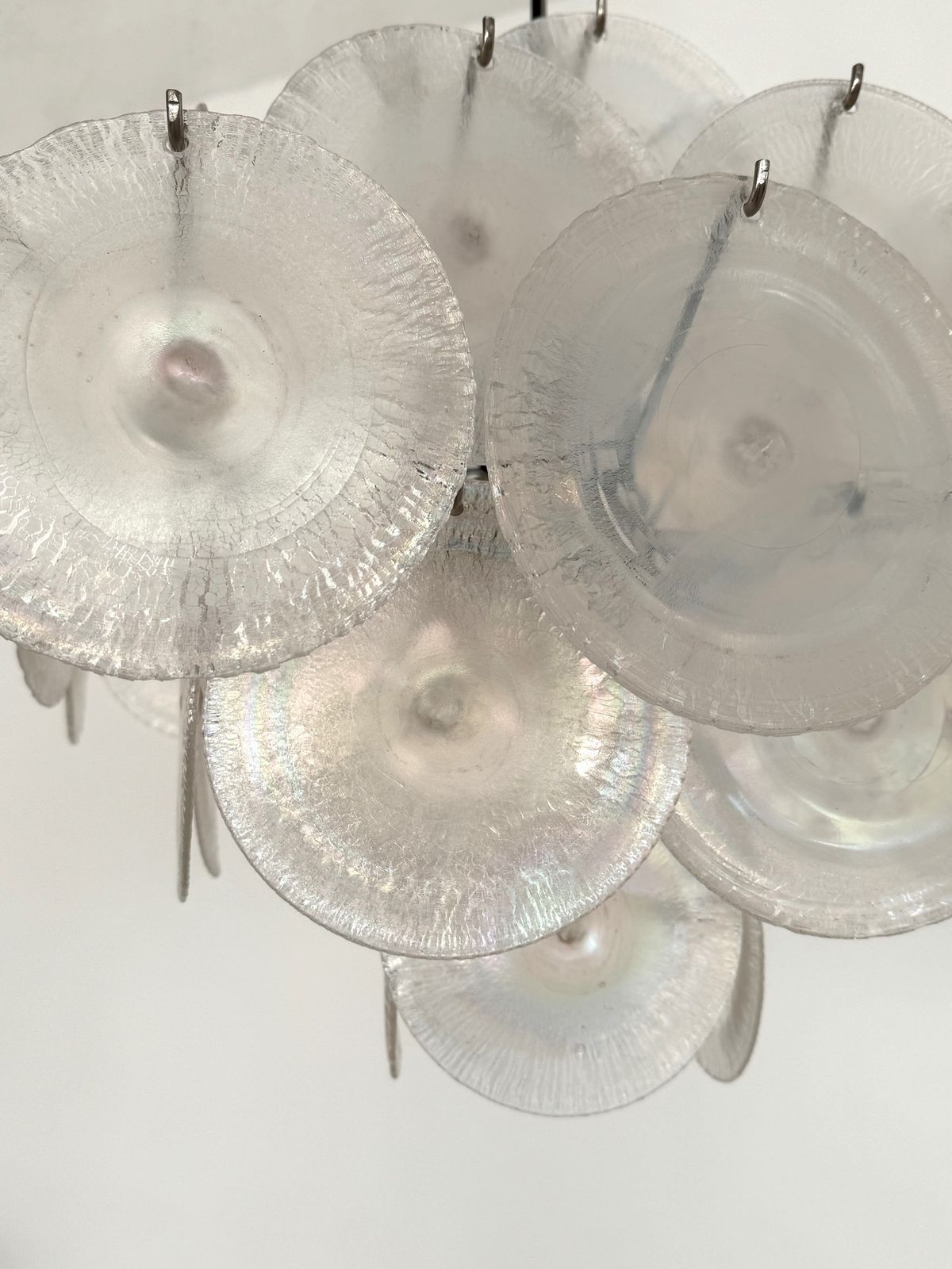 Carlo Nason Italian Mid Century Murano Rainbow Glass Chandelier For Mazzega, 70s photo Lighting