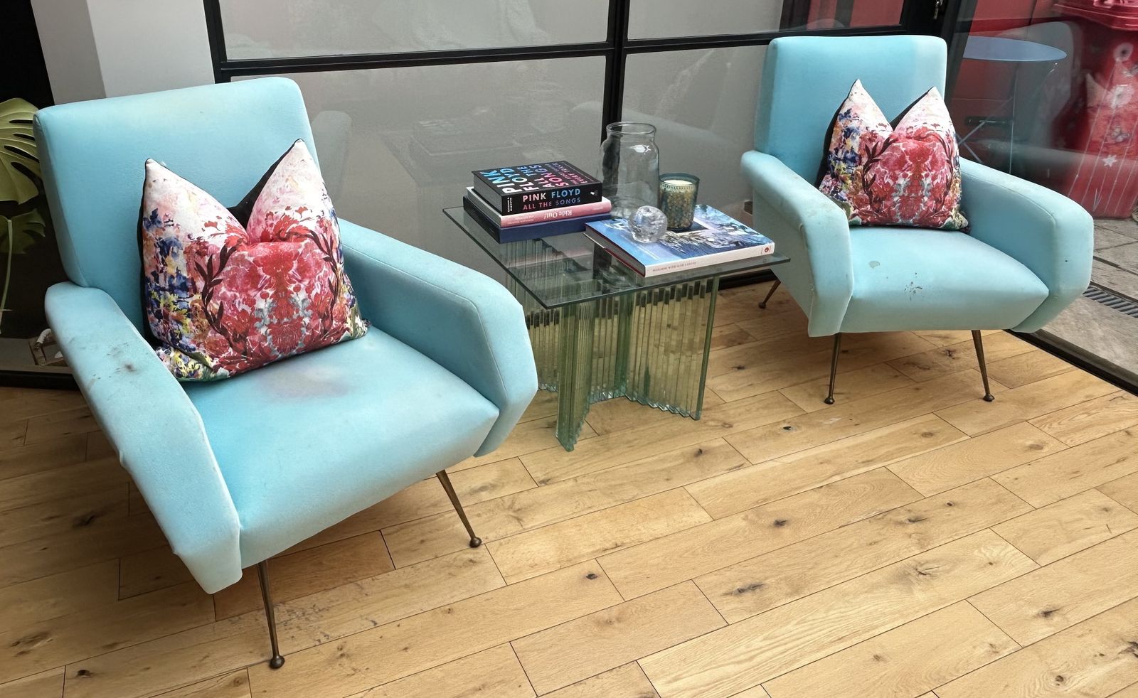 Set Of Two Mid Century Modern Italian Armchairs, 1950s
