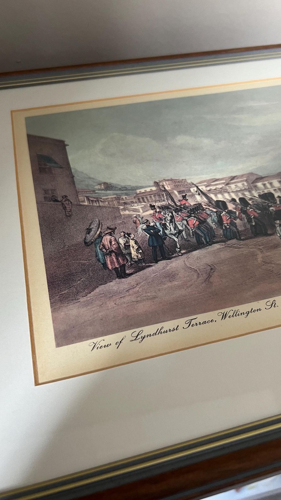 Vintage Reproduction Of 1846 Hong Kong Street Scene By Murdoch Bruce, Lithograph By Andrew Maclure photo furniture