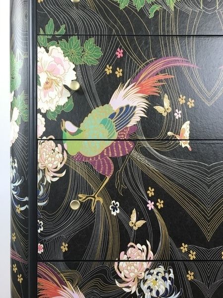 Upcycled Homeworthy 5 Drawer Chest With Phoenix Design