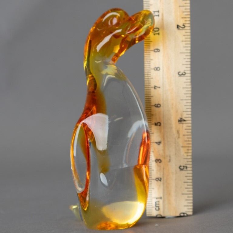Mid Century Murano Venetian Hand Blown Glass Duck Paperweight Figure photo Home Decor