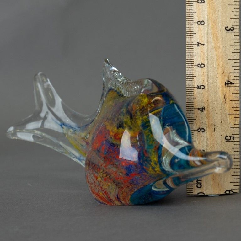 Mid Century Murano Venetian Hand Blown Glass Dolphin Paperweight Figure photo Home Decor