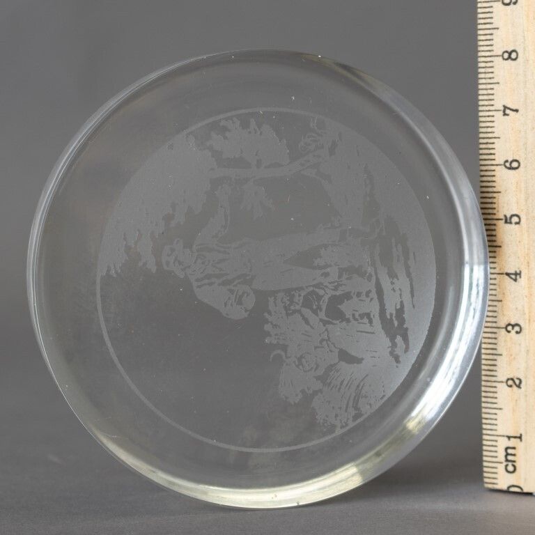 Dartington Crystal Glass Paperweight photo for sale
