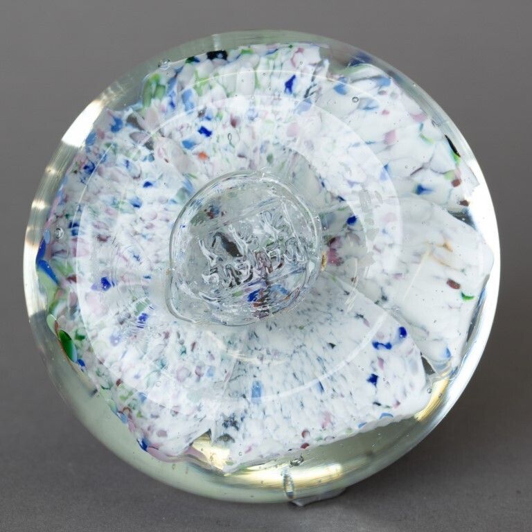 Mid Century Guernsey Island Studio Hand Blown Glass Paperweight photo furniture