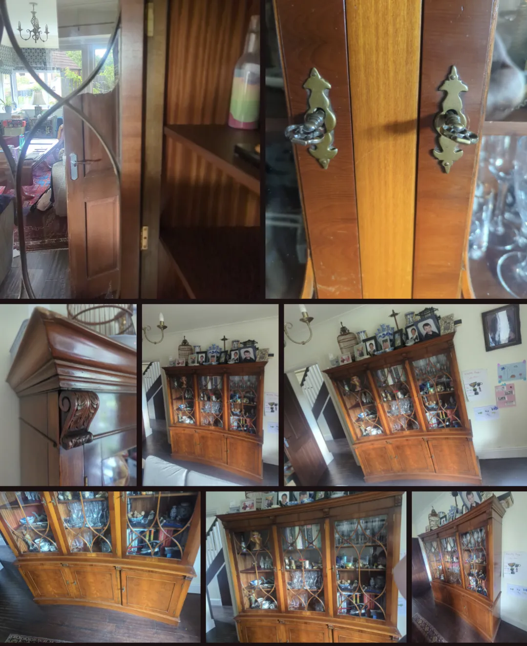 Bevan And Funnell Yew Breakfront Cabinet 1980's Reprodux 1980's photo 800.0